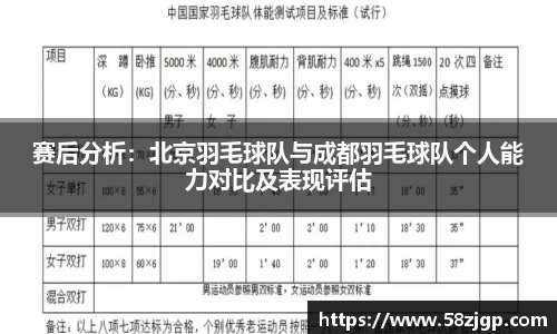 赛后分析:北京羽毛球队与成都羽毛球队个人能力对比及表现评估